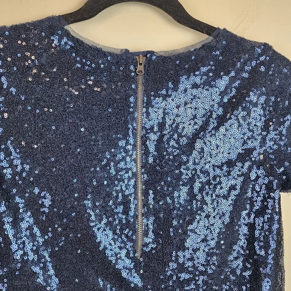 Gap Kids size XL/12 drop waist sequin dress Special occasion Holiday Blue